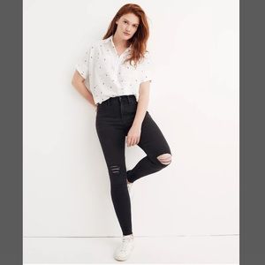 Madewell 9” High-Rise Skinny Jeans in Dark Sea